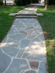 irregular flagstone walkway